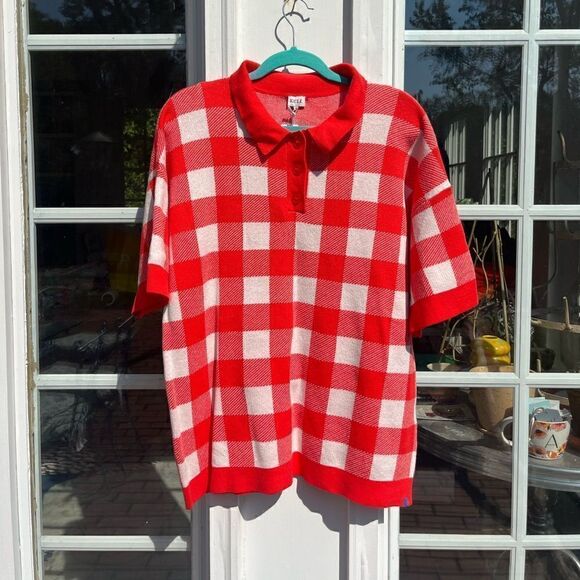 Anthropologie KULE The Brie Knit Sweater Polo Shirt NWT - Picture 6 of 13